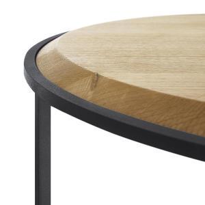 stolik z blatem z drewna dębowego klasa A fsc