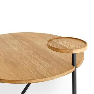 dodatkowa tacka w stoliku kawowym radius wykonana z drewna