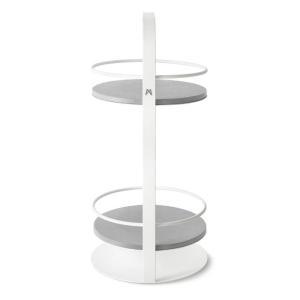 biały stolik pomocniczy z laminatem kompaktowym hpl