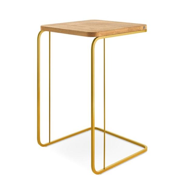 złoty stolik do fotela